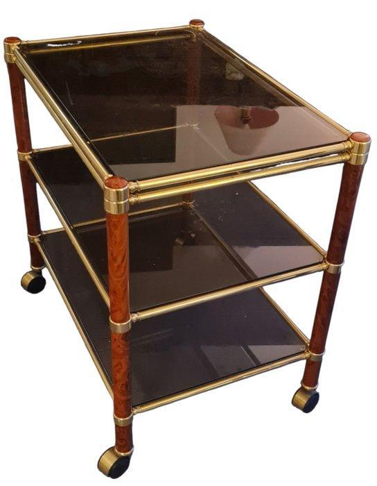 Serveerwagen - Verguld messing, Verguld messing, Antiek en Kunst, Curiosa en Brocante