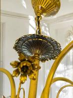 Lampe à suspendre - Chandelier floral suspendu - Bronze doré