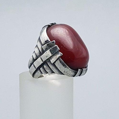 Zilver, Art Deco Streamline - Ring - Collectors Item., Antiek en Kunst, Kunst | Designobjecten