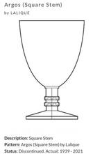Lalique - Service à boisson (4) - Argos (Stipe Carrée) -