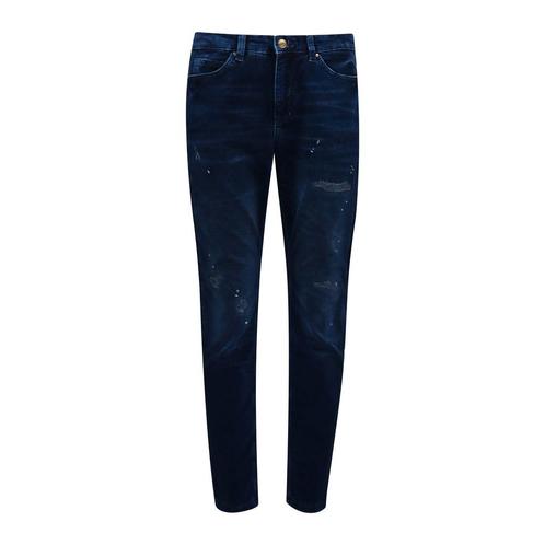 MAC • Skinny blauwe fluwelen pantalon • 36, Kleding | Dames, Broeken en Pantalons, Verzenden