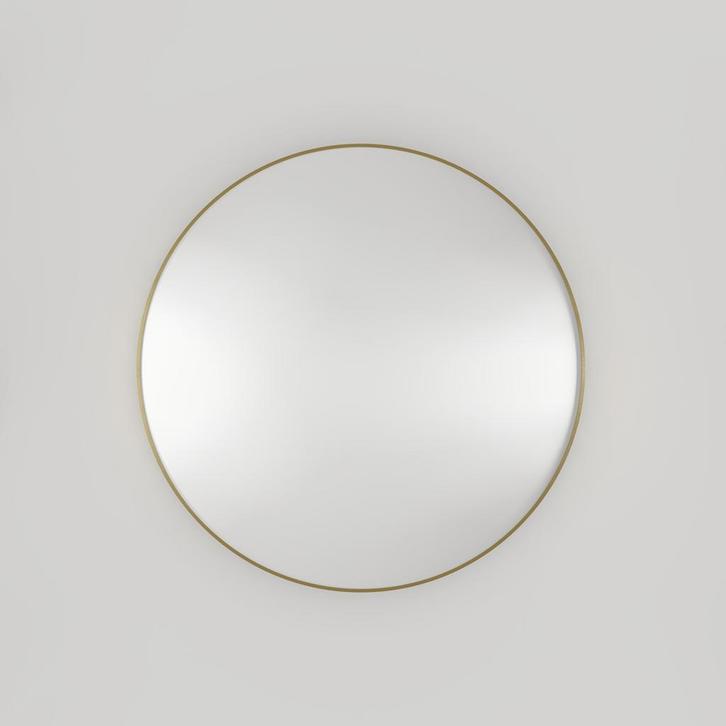 Spiegel Haceka Deco Rond 80x80cm Geborsteld Goud, Doe-het-zelf en Bouw, Sanitair, Bad, Nieuw, Ophalen of Verzenden