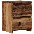 vidaXL Nachtkastje 30x30x40 cm bewerkt hout oud houtkleurig, Huis en Inrichting, Slaapkamer | Nachtkastjes, Verzenden, Nieuw