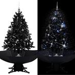 vidaXL Kerstboom sneeuwend met paraplubasis 140 cm PVC zwart, Diversen, Verzenden, Nieuw