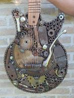 Figuur - Scrap Rock - Decoratieve gitaar - 107 cm - Metaal,