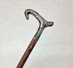 Wandelstok - Verzilverd, Hout, Antiek en Kunst