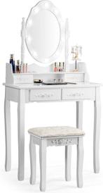 2dekans | Coast Klassieke Kaptafel met Krukje - LED Lampen -, Huis en Inrichting, Ophalen of Verzenden, Nieuw