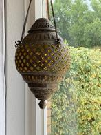 Lamp - geblazen geel glas, Antiek en Kunst, Curiosa en Brocante