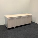 Kantoor dressoir (hxbxd) 65x160x50 cm, grijs - licht beuken, Gebruikt