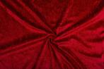 Velours donkerrood stof - 10m rol - Polyester - ACTIE!, Hobby en Vrije tijd, Verzenden, Nieuw