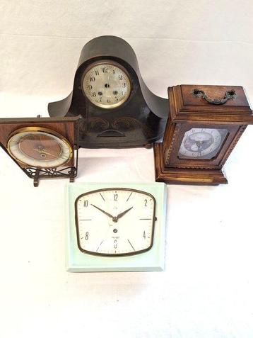 Klok (4) - Vintage Glas, Hout, Koper, Messing, Staal -, Antiek en Kunst
