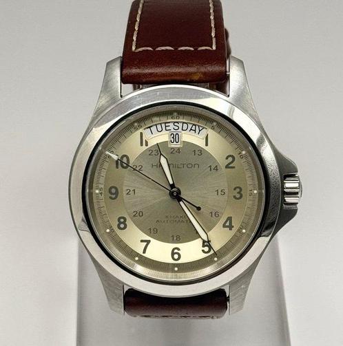 Hamilton - Khaki Field King - Zonder Minimumprijs - H644550, Handtassen en Accessoires, Horloges | Heren