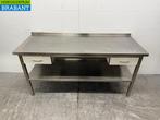 RVS Werktafel met onderschap en 2 Trespa laden 180 x 70 x, Ophalen of Verzenden, Nieuw in verpakking