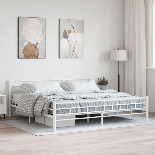 vidaXL Bedframe metaal wit 180x200 cm, Maison & Meubles, Chambre à coucher | Lits, Envoi