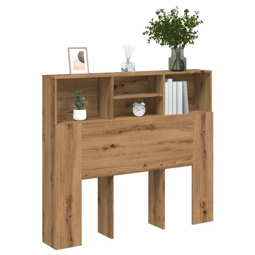 vidaXL Hoofdbordkast 120x19x103,5 cm bewerkt hout artisanaal, Huis en Inrichting, Slaapkamer | Bedden, Nieuw, Verzenden