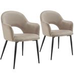 tectake Eetkamerstoel Sachel, fluweellook, gestoffeerd, 120, Huis en Inrichting, Verzenden, Nieuw