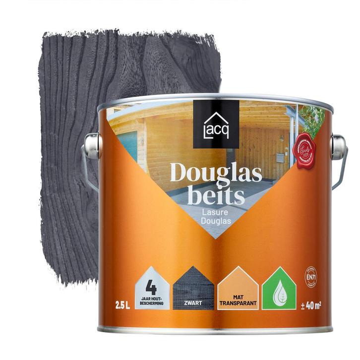 Lacq Douglas Beits Black 2.5L, Doe-het-zelf en Bouw, Verf, Beits en Lak, Nieuw, Verzenden