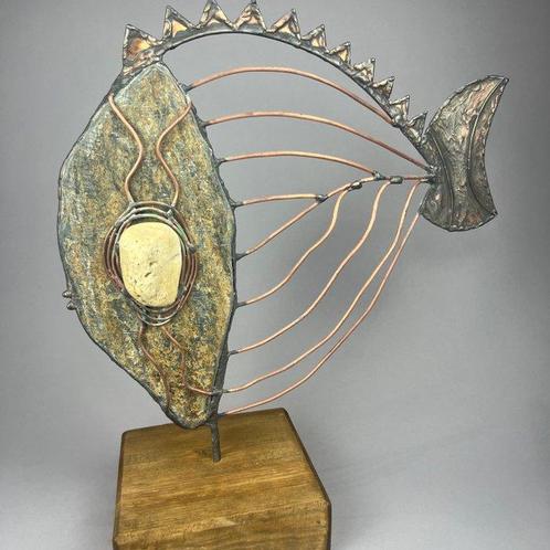 Jacek Drzymaa ( XX- XXI) - Sculpture, Stone Fish LARGE - 46, Antiek en Kunst, Curiosa en Brocante