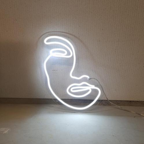 LED Neon bord - Minimalistisch Line Art - Gezicht, Verzamelen, Overige Verzamelen, Verzenden