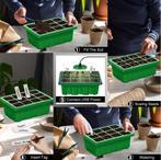Seed starter box met kweeklamp 5 lampen 12/60 cellen en, Nieuw