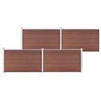vidaXL Schutting 699x106 cm HKC bruin, Tuin en Terras, Verzenden, Nieuw