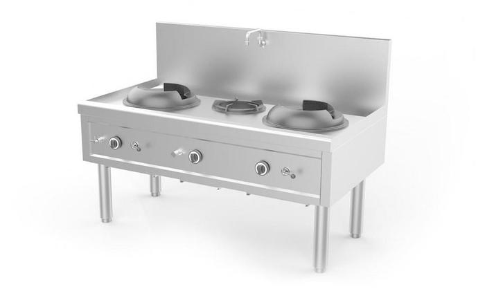 Wokfornuis | Gas | 2 Wokbranders + 1 Soepbrander | 64.2kW |, Zakelijke goederen, Horeca | Keukenapparatuur, Nieuw in verpakking