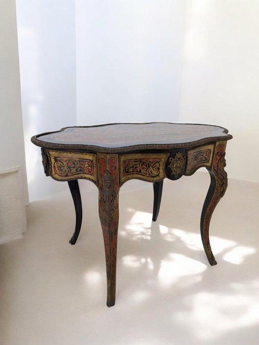 Tafel - BOULLE - Brons, Hout, Messing - Stile Napoleone III, Antiek en Kunst, Antiek | Meubels | Stoelen en Sofa's