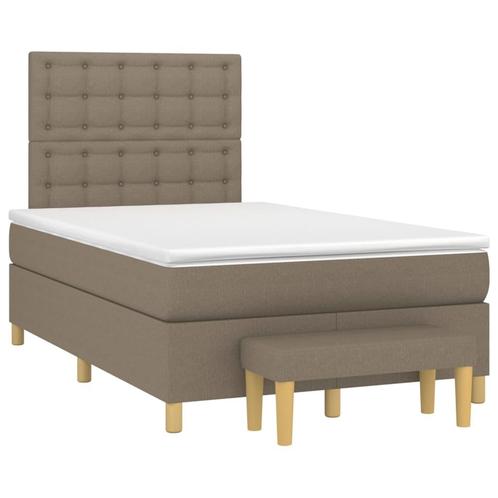 vidaXL Sommier à lattes de lit avec matelas taupe, Maison & Meubles, Chambre à coucher | Lits, Neuf, Envoi