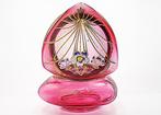Art Nouveau - Bohemia Pink Enamelled Glass Jewellery Box,