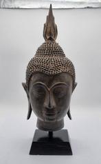 19th C. Thai Rattanakosin Brass Buddha Head - Beeld -
