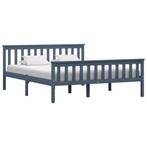 vidaXL Bedframe massief grenenhout grijs 160x200 cm, Verzenden, Nieuw