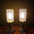 Lampe - Métal, Verre - Paire de lampes de table vintage -, Antiek en Kunst