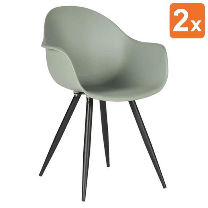 Stoelen | LIVA | Kunststof/Metaal | Forest | Zwarte Poten |, Articles professionnels, Horeca | Équipement de cuisine, Envoi