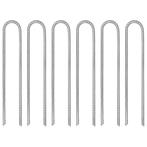 vidaXL Tentharingen 6 st U-vormig Ø7 mm 30 cm gegalvaniseerd, Verzenden, Nieuw