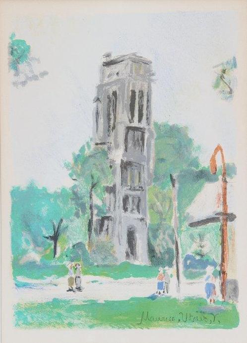 Maurice Utrillo (1883-1955) - La Tour Saint Jacques, Parijs, Antiek en Kunst, Kunst | Schilderijen | Klassiek