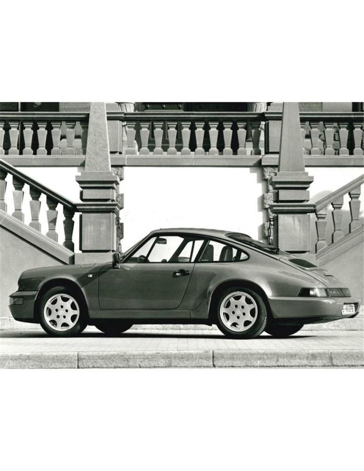 1991 PORSCHE 911 CARRERA 2 | 4 PERSFOTO, Boeken, Auto's | Folders en Tijdschriften, Ophalen of Verzenden