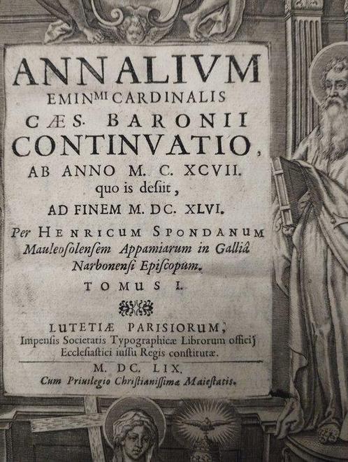 Sponde (Spondanus) - Annalium Ecclesiasticorum .. Baronii, Antiek en Kunst, Antiek | Boeken en Manuscripten