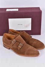 JOHN LOBB €1260,- 10 / 44 - Double monk schoenen - Suede -, Nieuw