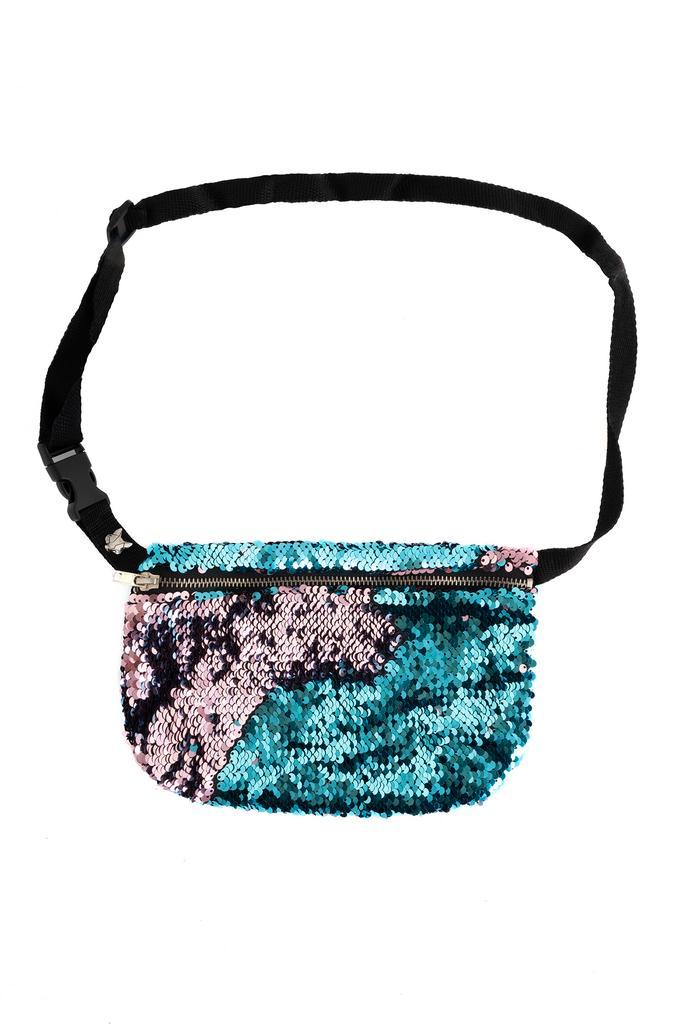 Grote Heuptas Pailletten Oceaanblauw Roze Heuptas Sequin Tas, Handtassen en Accessoires, Tassen | Damestassen, Roze, Nieuw, Ophalen of Verzenden