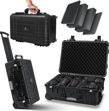 Camerakoffer met wielen - 27 liter - telescopisch handvat - beschikbaar voor biedingen