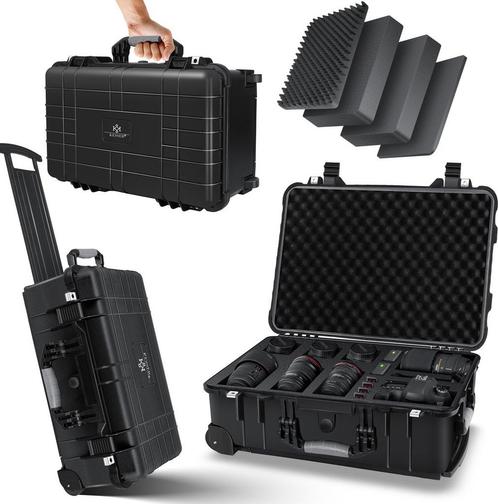 Camerakoffer met wielen - 27 liter - telescopisch handvat -, Audio, Tv en Foto, Videobewaking, Verzenden