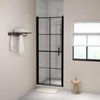 vidaXL Porte de douche Verre trempé 81x195 cm Noir, Verzenden, Neuf