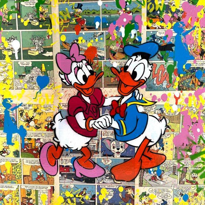 Koen Betjes (1992) - Donald and Daisy Duck x POP (canvas), Antiek en Kunst, Kunst | Schilderijen | Modern