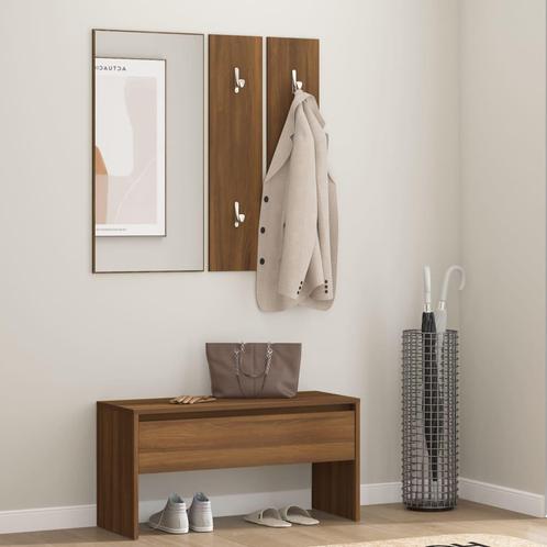 vidaXL Garderobe set bewerkt hout bruin eikenkleur, Huis en Inrichting, Overige Huis en Inrichting, Nieuw, Verzenden