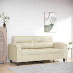 vidaXL Tweezitsbank 140 cm kunstleer crèmekleurig, Huis en Inrichting, Verzenden, Nieuw