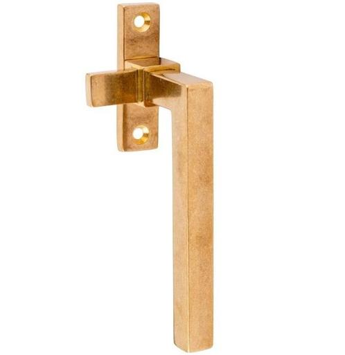 Raamboom Met sluitplaat rechts Kare messing antiek, Doe-het-zelf en Bouw, Hang- en Sluitwerk, Klink of Kruk, Nieuw, Overige materialen