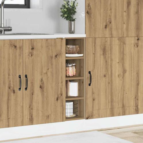 vidaXL Onderkast Riga 20x44,5x81,5 cm bewerkt hout, Huis en Inrichting, Kasten | Overige, Nieuw, Verzenden