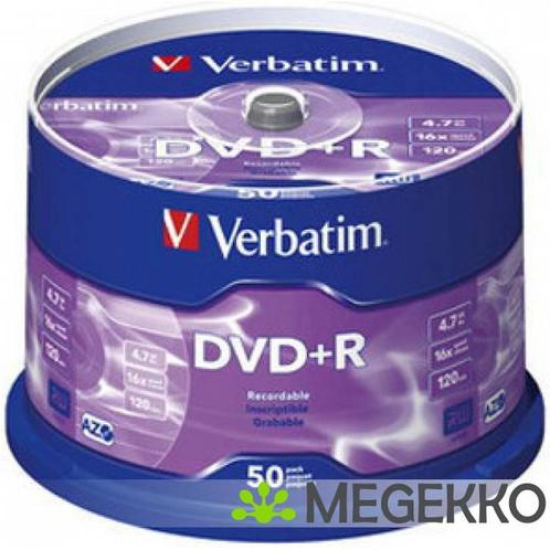 Verbatim DVD+R 16X 50st. Cakebox, Computers en Software, Overige Computers en Software, Nieuw, Verzenden