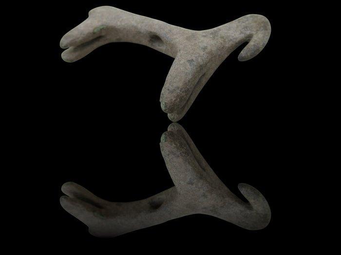 Oud-Romeins bronzen paard- of dierfiguur - 5 cm (Zonder, Antiek en Kunst, Antiek | Overige Antiek