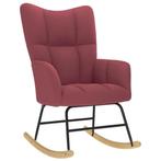vidaXL Schommelstoel stof wijnrood, Huis en Inrichting, Stoelen, Verzenden, Nieuw